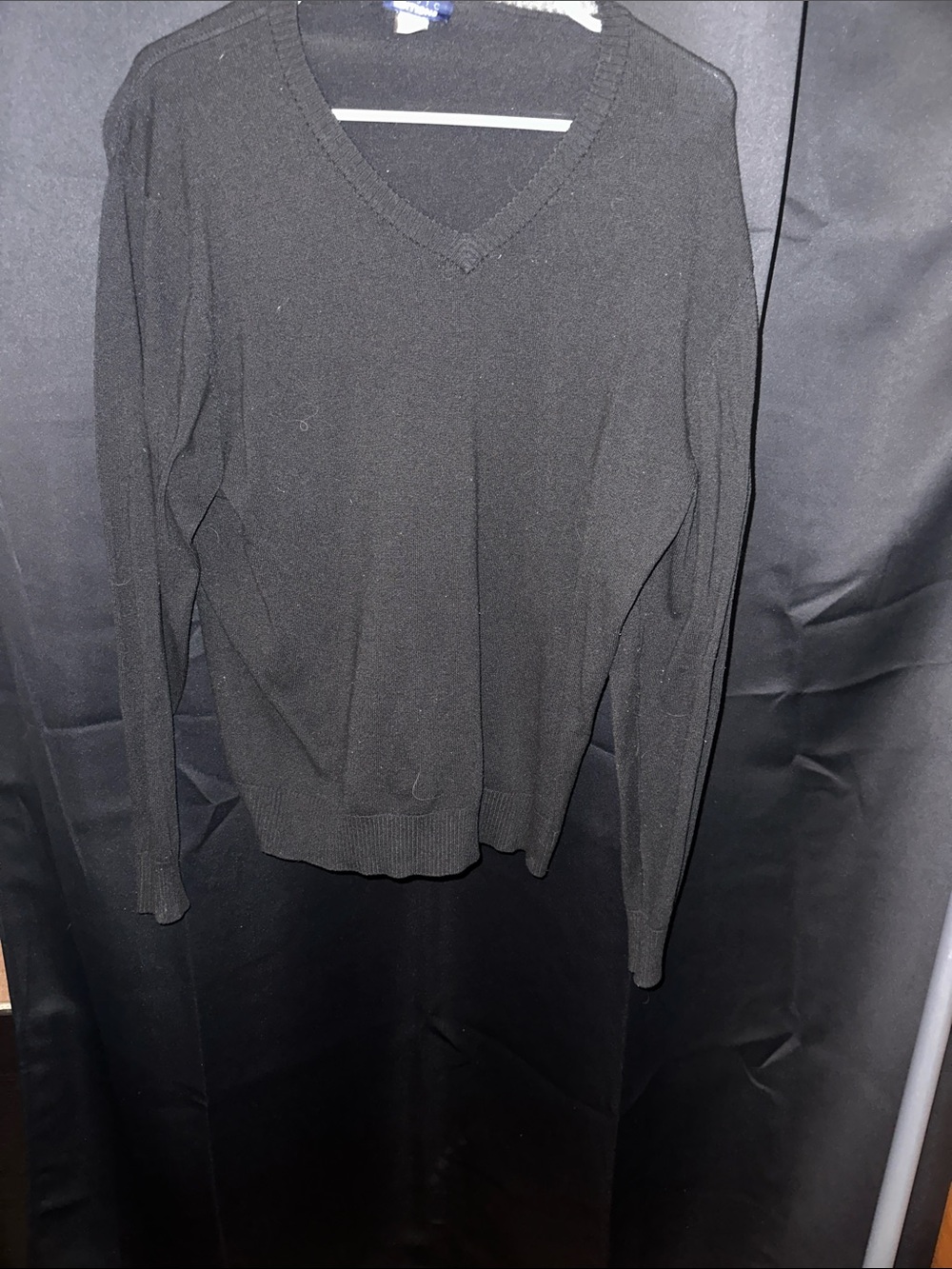 Men's Black V-Neck Sweater